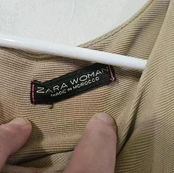 EUC! Zara woman tan midi dress! - Picture 4 of 7
